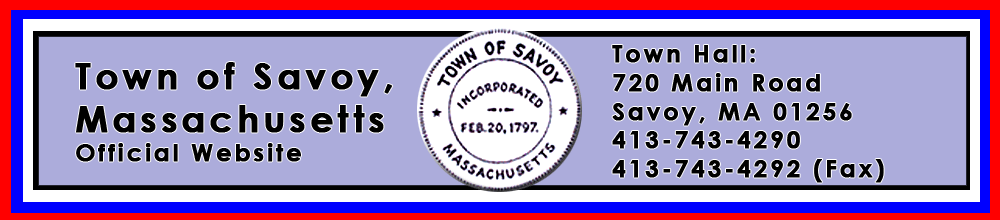 Town of Savoy, MA